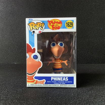 Funko Pop Oficial Genuíno Phineas E Ferb Boneco de Ação Modelo #1628 #1629 Escultura de Vinil Bonecos Edição Limitada Coleção de Fãs