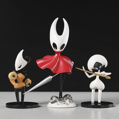 Hollow Knight Silksong The Knight Hornet Figures Estatueta Boneca Decoração de Modelo Fofo PVC Brinquedos Conjunto com 6