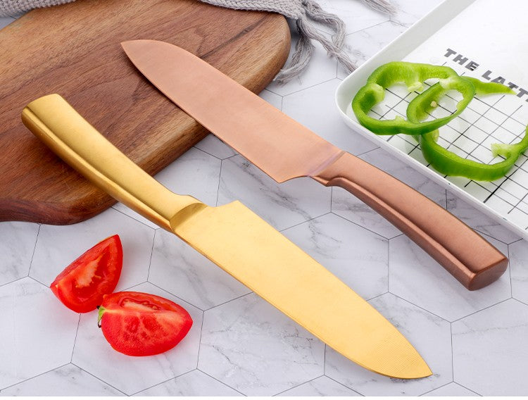 Colorful Durable Kitchen tools Boning Knife Cleaver Stainless Steel cutter- 6.3Inch Blade -Metal Long Handle For BBQ Restaurant