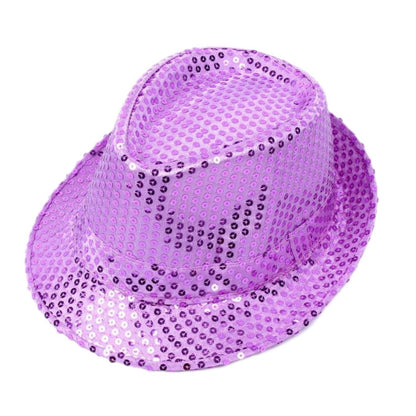 British Top Jazz Hat Bucket Hat Men Women Stage Performance Sequin Hat Shining Christmas Fedoras Party Parent Child Hat Hollween