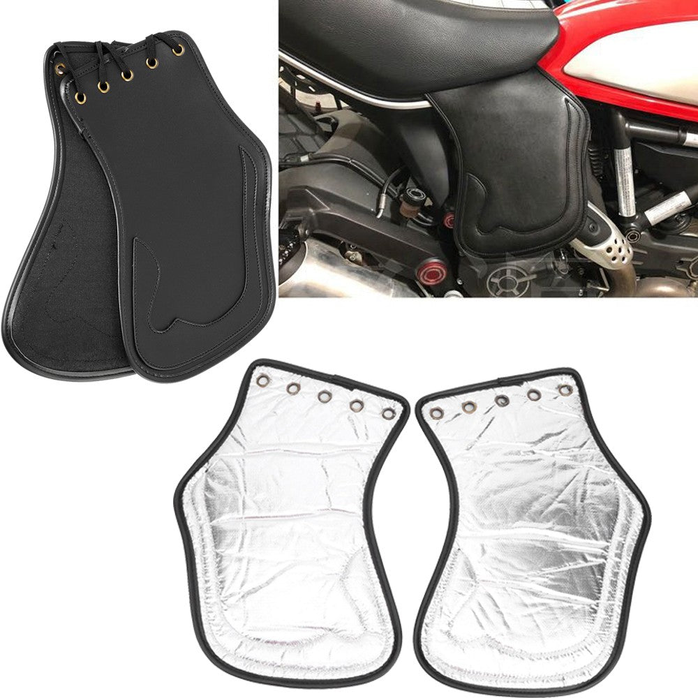 Escudo Defletor de Selim de Couro PU Universal para Motocicleta para Harley Touring Street Road Glide Dyna Fatboy Softail Sportster