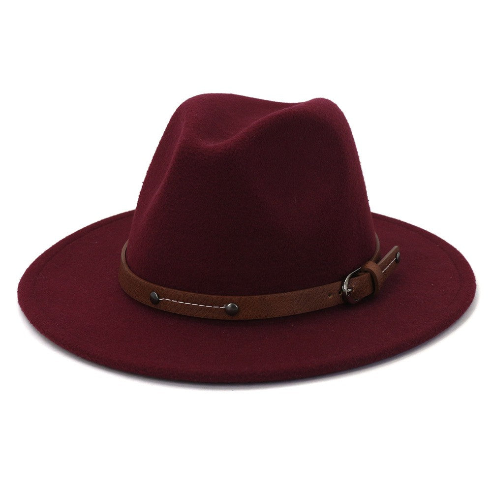 Fedoras Winter Hat For Women 59-61CM Men Panama Felted Jazz Hats New Trilby Church Cap sombreros de mujer