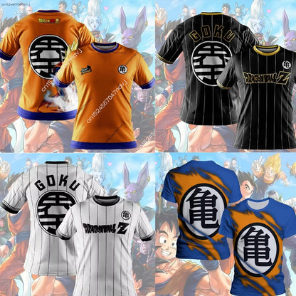 2025 New Adult Men/Women Dragon Ball Z Role Play T-shirt Kids Super Saiyan Tops Short Sleeves Summer Sports Breathable T-shirts