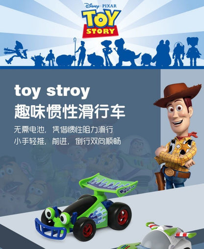 13cm Disney Pixar Toy Story Inercial Woody Buzz Carro de Fricção Boneco de Simulação Brinquedos para Desenvolvimento do Interesse Infantil
