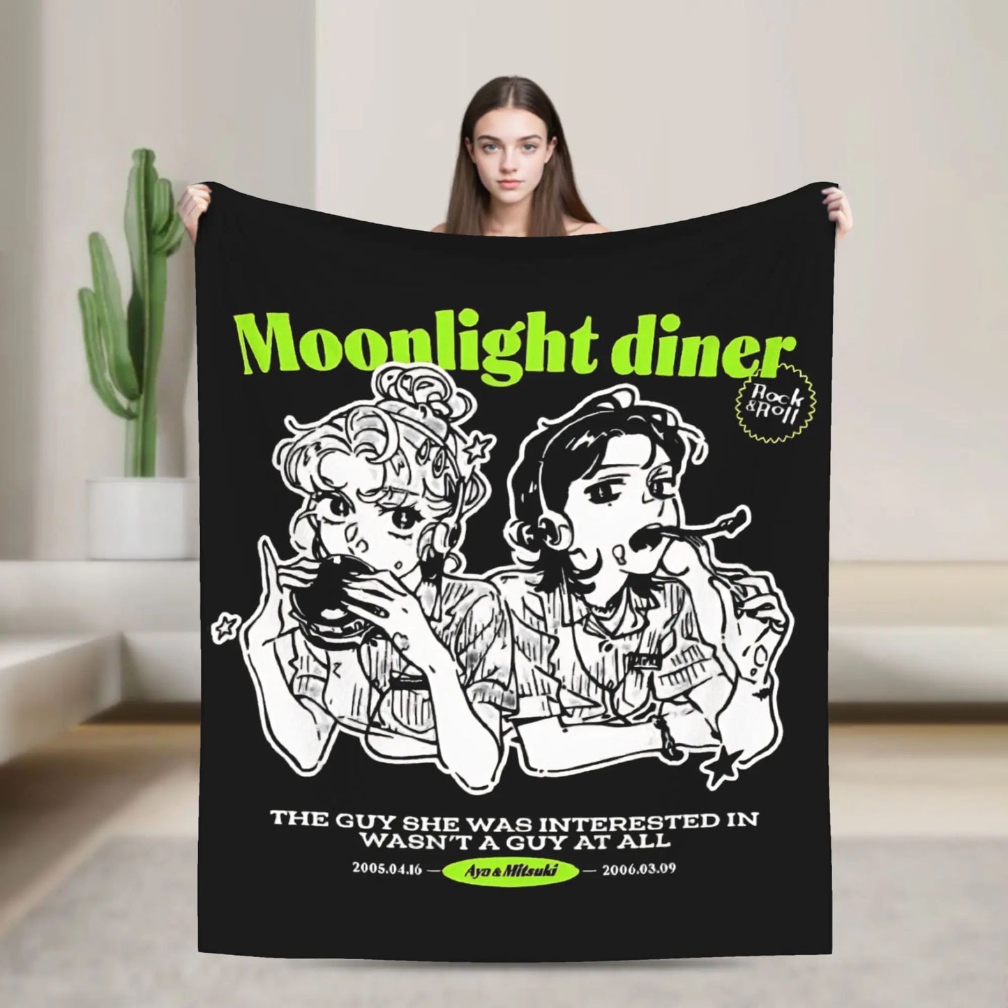 He Guy She Was Interested in Wasnt a Guy at All Manga Blankets Flannel Warm Throw Blanket for Bedding Lounge All Season