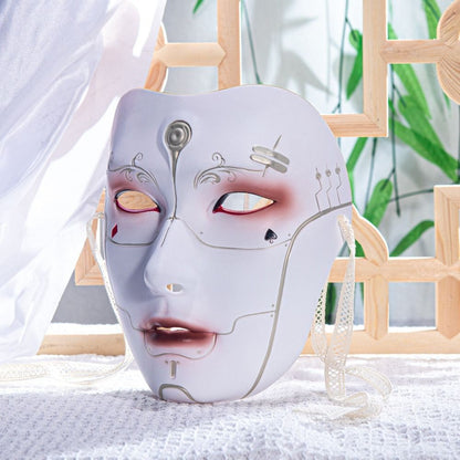 Ancient Style Machinery Beautiful Male Adult Party Beauty Mask Chinese Style Hand-painted Decorative Hanfu Accessory Mask
