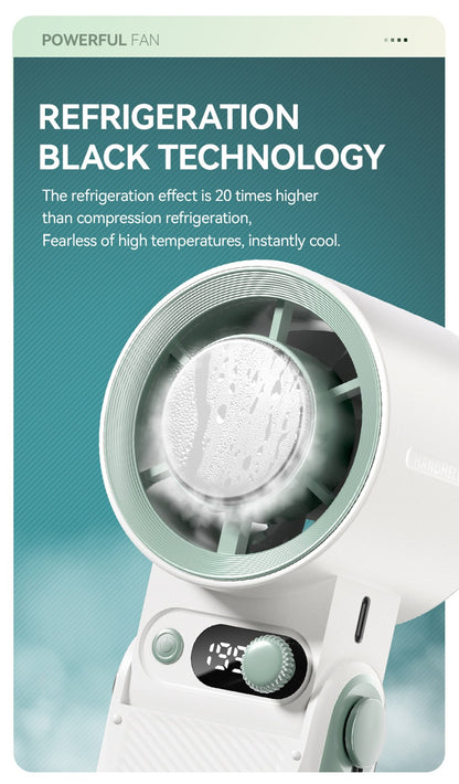 Handheld Turbo Fan, 199 Speed Settings, USB Cooling, Long Battery Life, Quiet And Portable For Outdoor