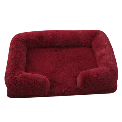 Ninho de Animais de Estimação Circular Longo de Pelúcia de Inverno, Cama para Cachorro, Cama para Gato, Almofada Macia para Animais de Estimação, Suprimentos para Animais de Estimação