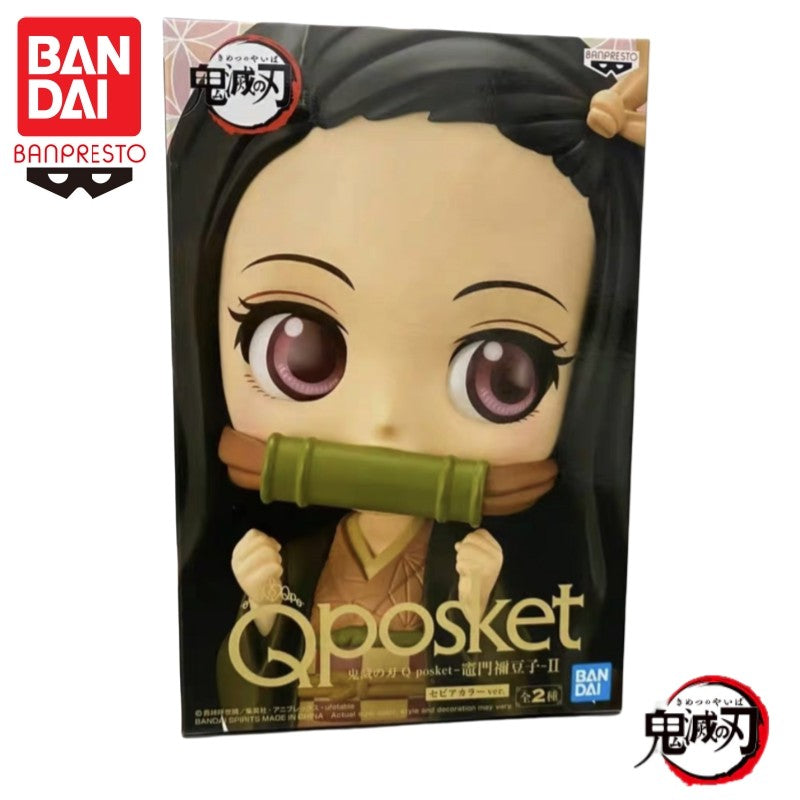 Em Estoque Bandai Original Banpresto Demon Slayer Qposket Kamado Nezuko Action Figure Modelo Boneca Nova Em Caixa Personagens de Anime
