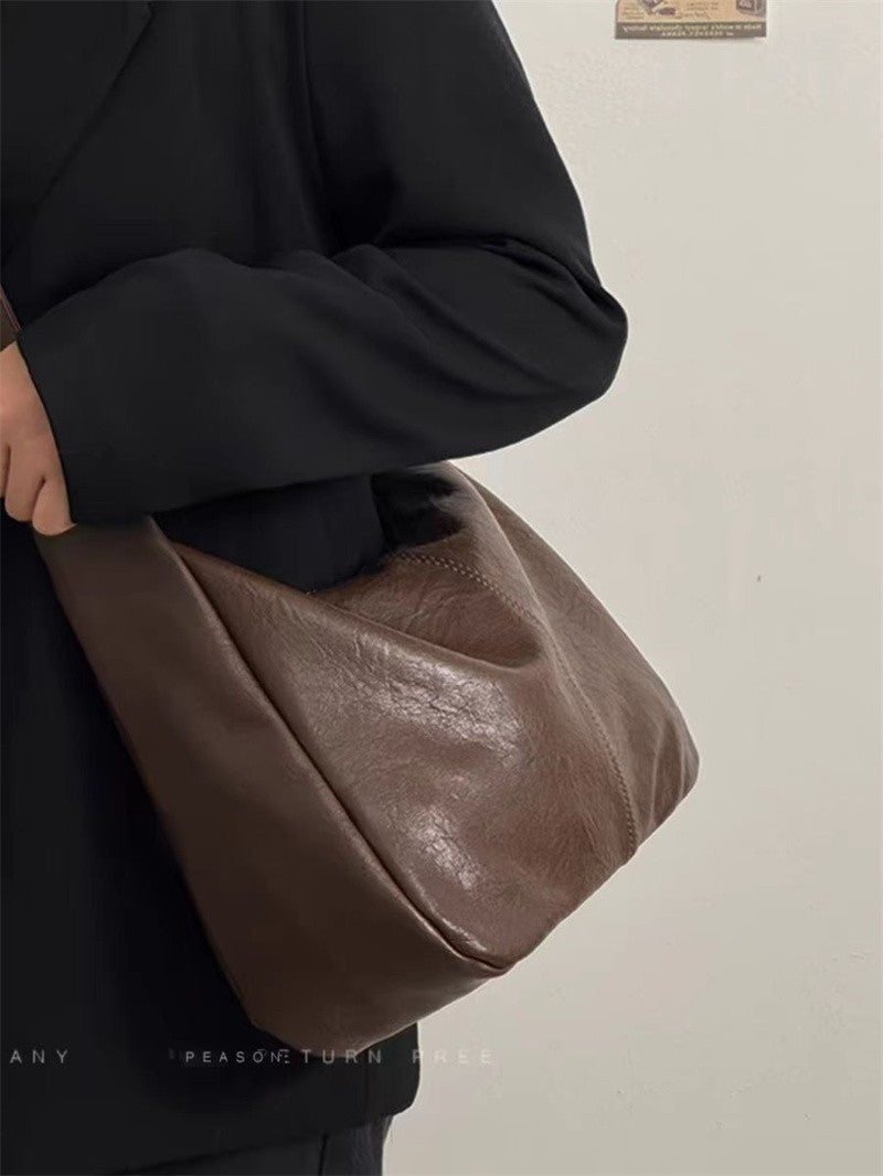 Fashion Soft PU Leather Tote Bags for Women Trend Female Simple Large High Capacity Shoulder Women Handbags Messenger Bags