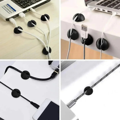 20pcs Data Cable Holders Charger Line Clip Easy to install For Computer/Tablet/Cellphone Wire Organization Household Accessories