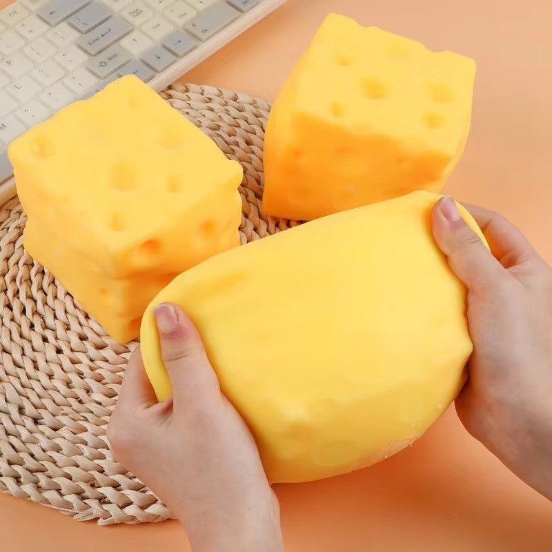 Giant Cheese Squishy Slow Rising Stress Relief Toy Soft Squeeze Toy for Adults Kids Anxiety Relief Fidget Toy Squishy