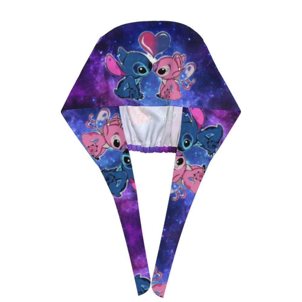 Custom Retro Cartoon Cleaning Working Cap Comfortable  Stitch Ohana Scrub Cap Surgicals Hat Nurse Scrubs Hat For Dentist
