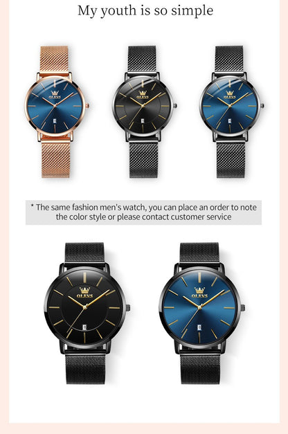 OLEVS 5869 Women Watch Fashion Simple Ultra Thin 6.5mm Quartz Women's Watch Top Brand Calendar Waterproof Women Luxury Watch