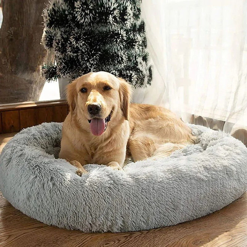 Casa de Cama Redonda para Gatos, Cama Macia de Pelúcia Longa para Cães, Cesta, Produtos para Animais de Estimação, Almofada para Gatos, Tapete para Gatos, Sofá para Dormir, Adequado para o Inverno