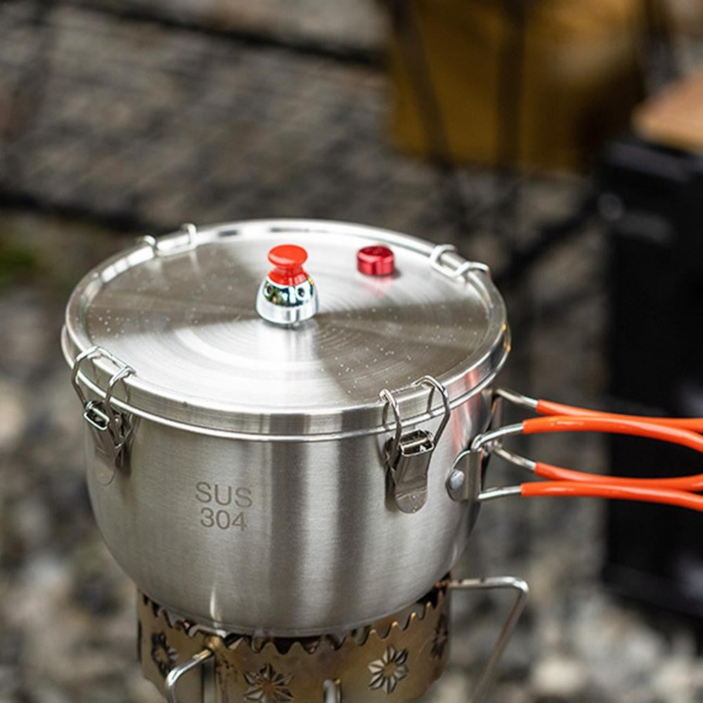 Portable Camping Pressure Cooker Stove Top Pressure Cooker Portable Outdoor Cookware Stove Cooking Pot For Electric Heaters