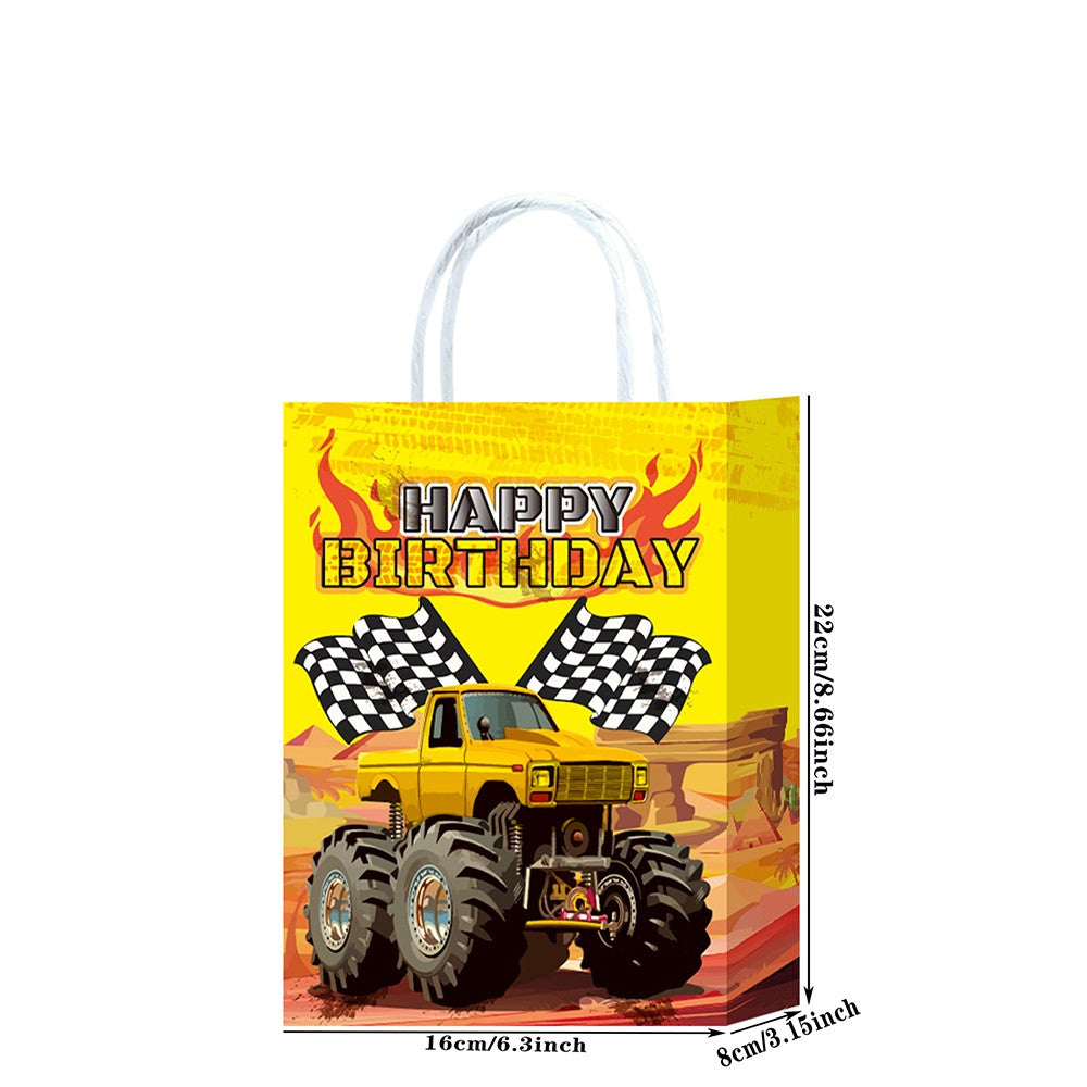 5/10/20/30/40/50pcs Monster Truck Party Favors Racing Truck Party Gift Bag Drawstring Backpacks Truck Birthday Party Decorations