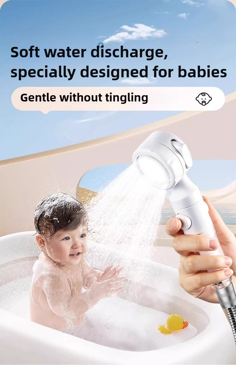 Pressurized Filter Shower Head Water Purifying and Antibacterial Nozzle Portable Shower Head for Traveling Business Trips Hotel