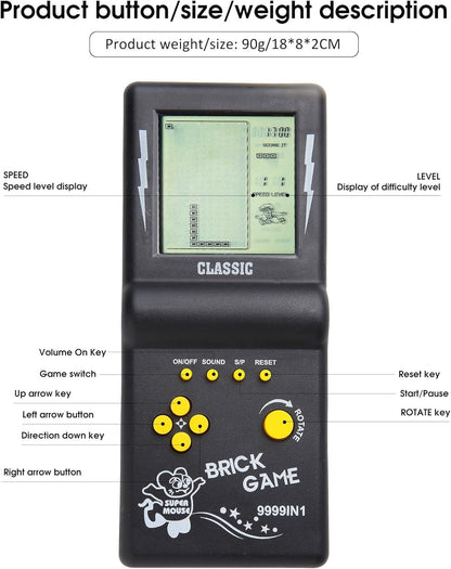 Nostalgic Pocket Game Classic Retro Handheld Game Players for Tetris Console Large Screen Children's Machine Kids Puzzle Toys