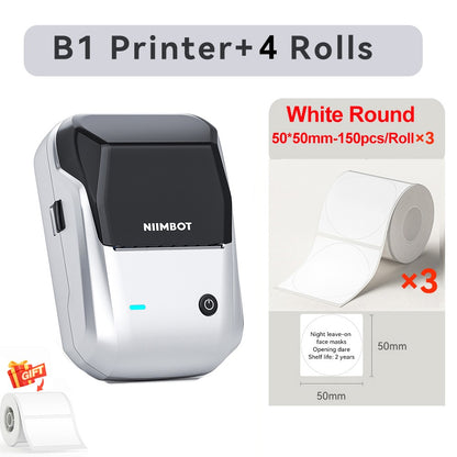 Portable Niimbot B1 Wireless Label Maker Adhesive Sticker Printer Labeling Machine DIY 20-50mm Labels for Office Home