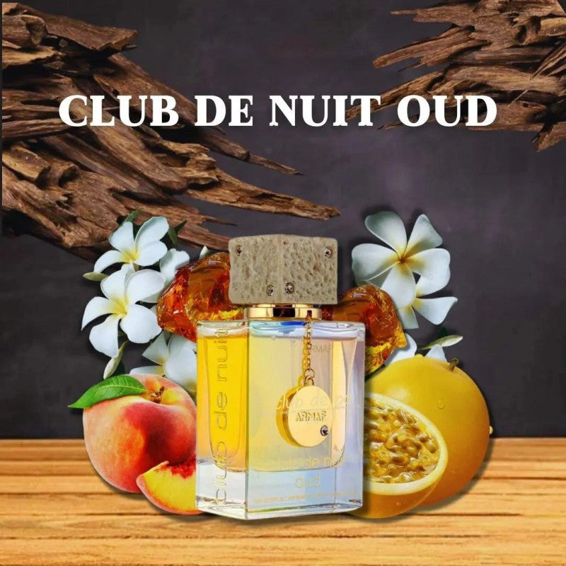 Armaf Club de Nuit Oud Eau de Parfum 105ml Original Perfumes Árabes Nobres Luxuosos Dubai Duradouro Âmbar Amadeirado Perfume de Feromônio Maquiagem