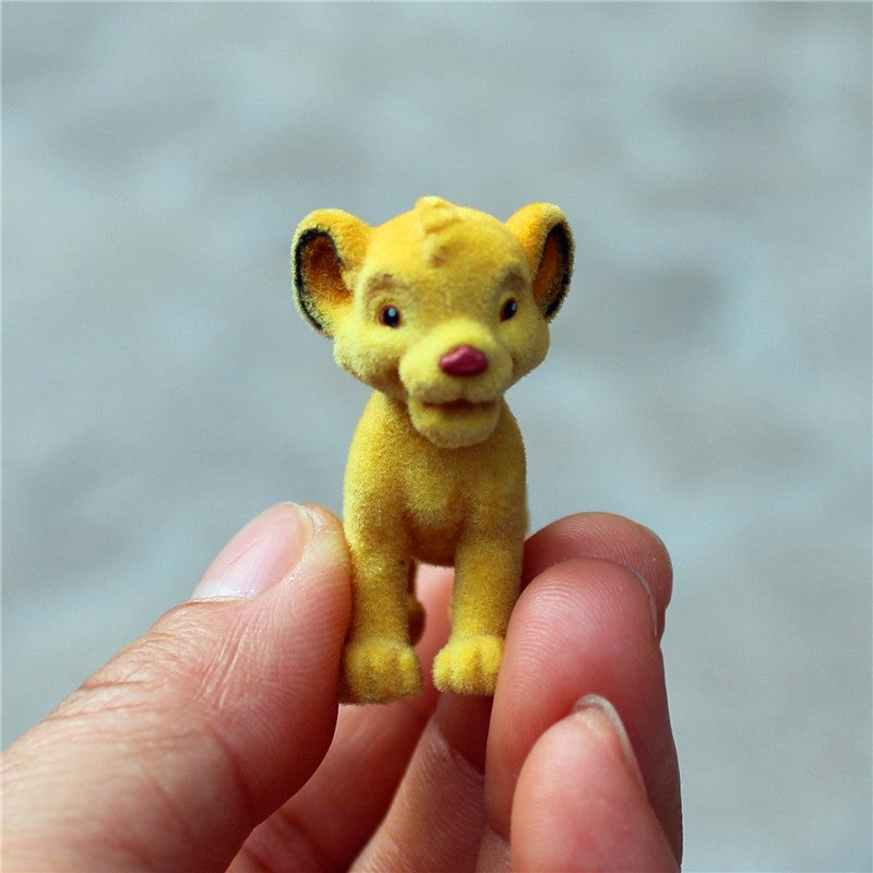 6 peças de 5cm de alta qualidade Disney O Rei Leão Simba flocagem simba coleção enfeites de figuras de ação
