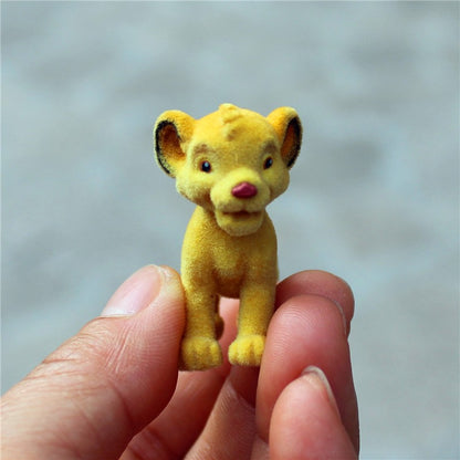 6 peças de 5cm de alta qualidade Disney O Rei Leão Simba flocagem simba coleção enfeites de figuras de ação