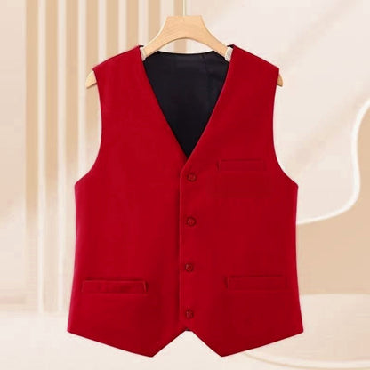 New Casual Chic In Office Lady's Plus Size Waistcoat Matching Elegant Lady's Vest V-Neck Sleeveless Tank Top Loose Coat Jacket