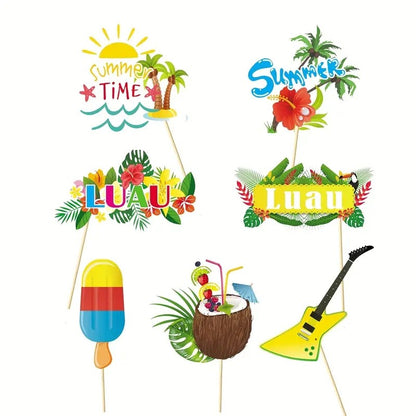 29 piece set of Hawaiian photography props for summer beach parties and tropical themed photography