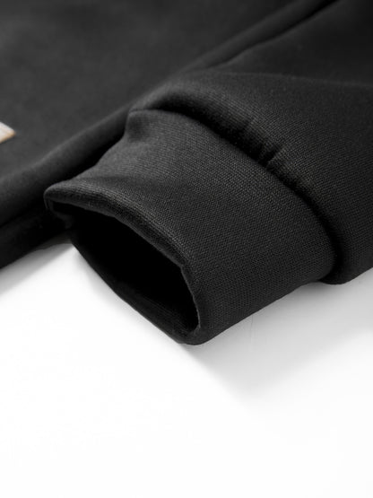 Autumn Winter Men's Fleece Lined Warm Sweatshirt Casual Pullover Men Fashion Long Sleeve Hoodies Outdoor Men's Clothing Top