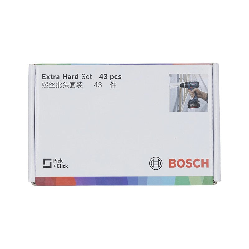 Bosch Jogo Extra Duro 43 peças Ponta de chave de fenda elétrica material de aço modificado S2 Broca de cabo hexagonal Acessórios Bosch