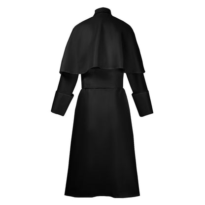 Medieval Renaissance Retro Priest Cosplay Costumes Catholic Church Religion Papal Priest Mass Preacher Solid Robe Clergy Cassock