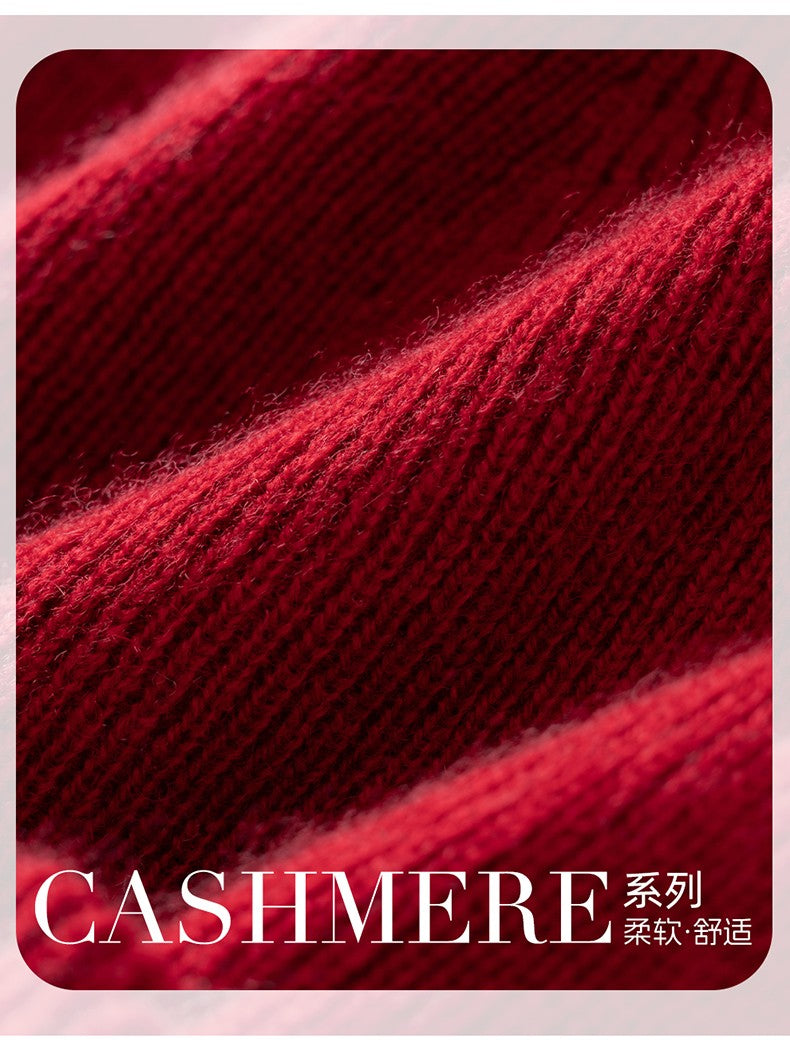 Autumn Winter New 100% Cashmere Hat Women's One-Line Hat Knitted Hat Wool Hat Ear Protection High-Quality Couple Hat