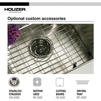 3322-9BS3-1 Glowtone Series Pia de Cozinha Dupla de Embutir em Aço Inoxidável 50/50, 9 Polegadas de Profundidade