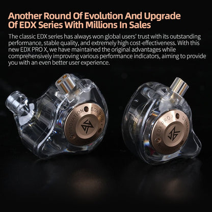 KZ EDX PRO X Metal Earphones Dynamic HiFi Deep Bass Sound Earbud Sport Music Noise Cancelling Headset