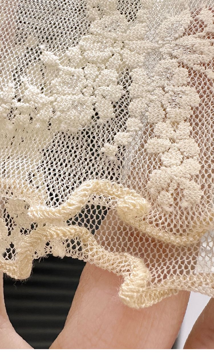 2024 New Lace Svel Mo Collar Top Women's Inner Wear f High Collar ort Length Base irt Korean Sle Commute Wind