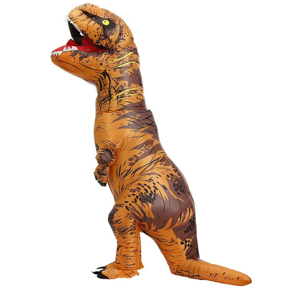Adult Kids Inflatable Dinosaur Costume T-Rex Cosplay Party Anime Fancy Dress Suit Halloween Costumes for Man Woman
