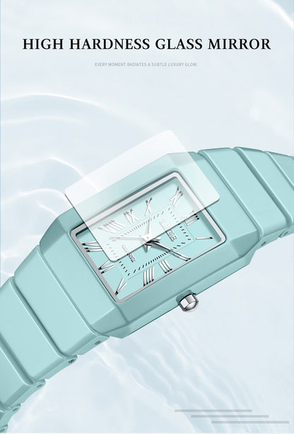 New Fashion LIGE Elegant Quartz Woman Watch Top Brand Luxury Ceramic Strap Waterproof Simple Dial Watches for Women Ladies Gifts