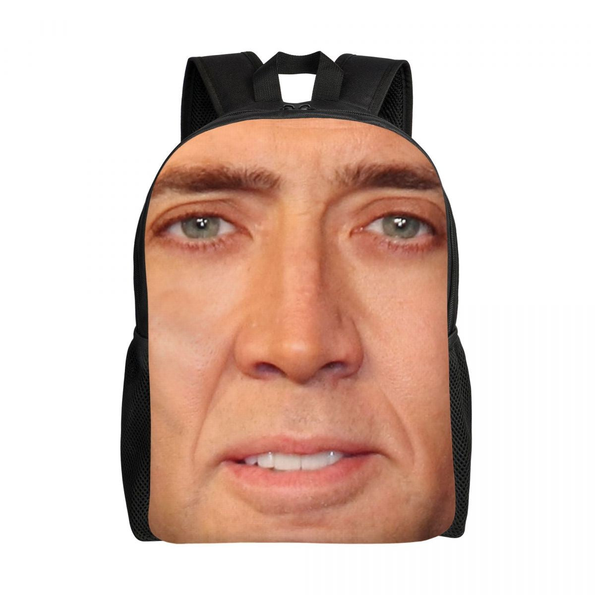 Custom Nicolas Cage Meme Laptop Backpack Women Men Basic Bookbag for College School Student Funny Bags