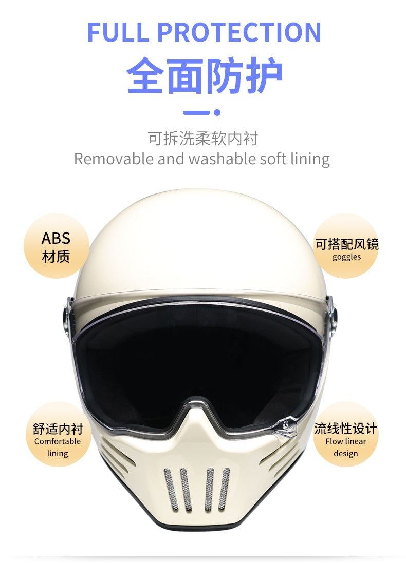 Capacete ORZ para moto de rosto inteiro Viseira de Chopper Retrô Capacete modular com aprovação DOT