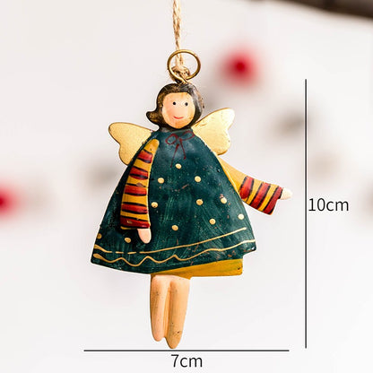 Metal Iron Red Mailbox Hanging Ornament Christmas Tree Pendant Letters To Santa Claus Home Christmas Decoration