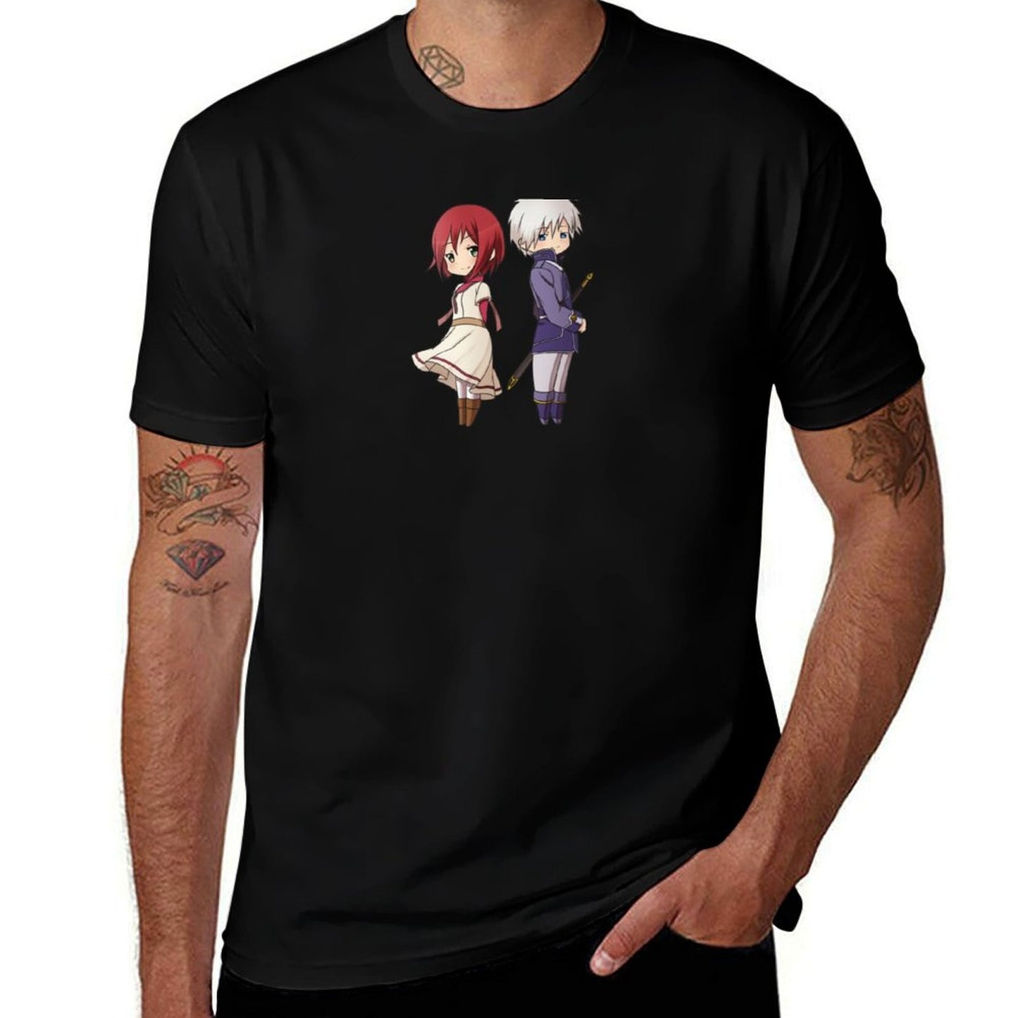 man graphic for shirt pack Chibi t t man plain t Shirayuki shirts T-Shirt shirt & man Zen T-Shirt cotton