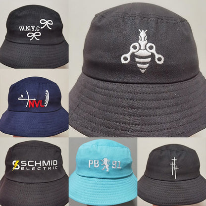 Custom LOGO Design Bucket Hat Brim Kpop Panama Bob Bucket Gorros Women Men Embroidered Print Logo Summer Casual Fishermen Cap