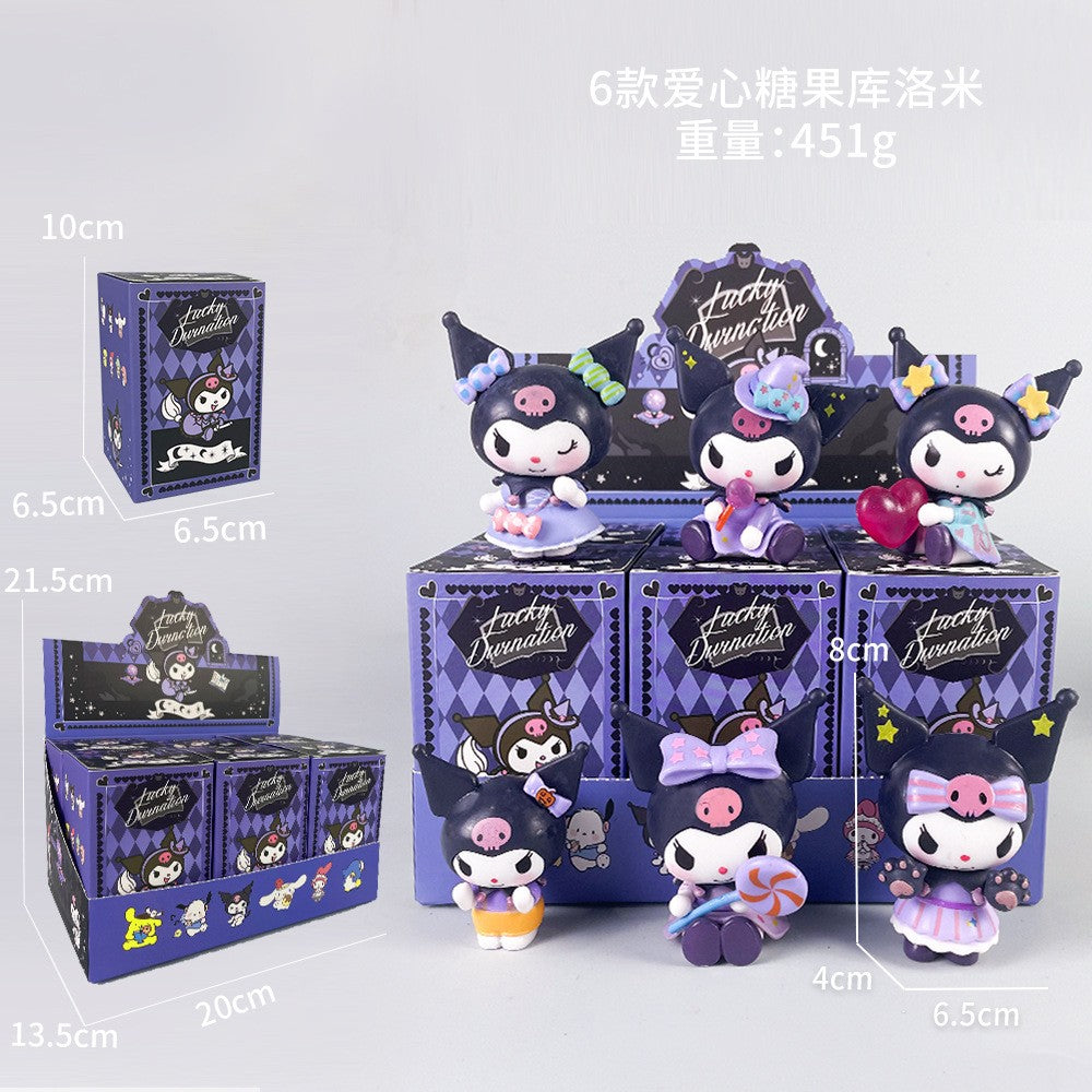 Sanrio Nova Série Flor de Rima Blind Box Kawaii Kuromi Pochacco Cinnamoroll Melody Caixa Surpresa Boneca Sacola Surpresa Decoração Brinquedo Presente