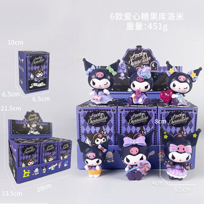 Sanrio Nova Série Flor de Rima Blind Box Kawaii Kuromi Pochacco Cinnamoroll Melody Caixa Surpresa Boneca Sacola Surpresa Decoração Brinquedo Presente