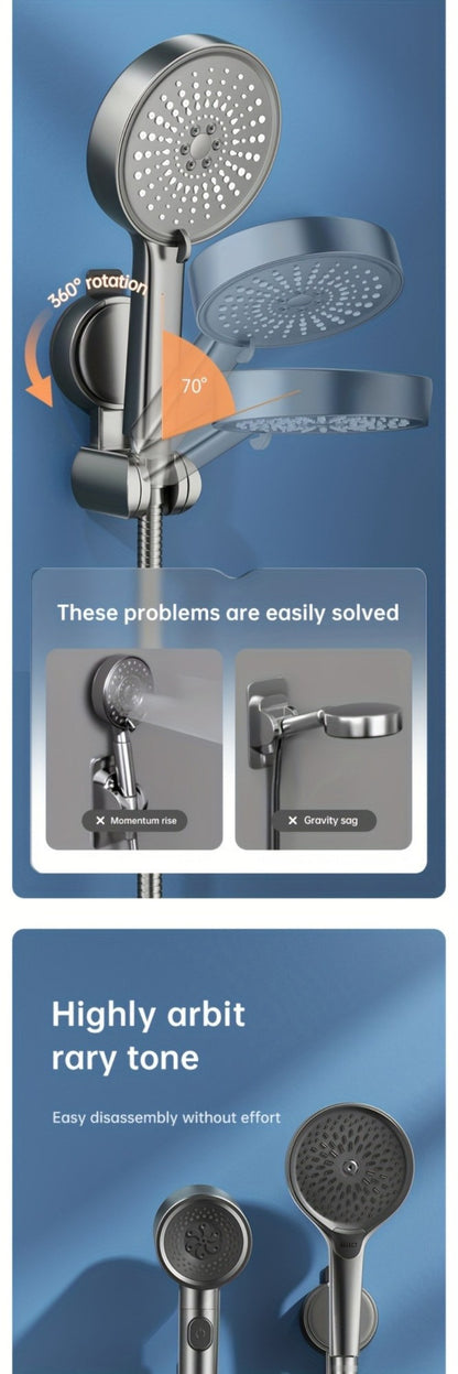 1-4PCS Suction Cup Shower Head Holder ABS Adjustable Strong Adhesive Universal Shower Head Support Reusable No Trace Waterproof