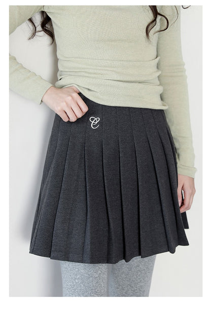 CHIC VEN Women Pleated Skirt High Waist Casual Preppy Style A-line Thick Mini Skirt for Girl Autumn Winter 2025 Ladies Clothing