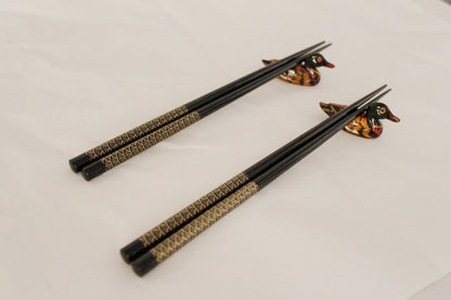 Hashis de madeira 2 pares com descanso características chinesas China Affairs apresenta melhor presente pauzinhos lembrança