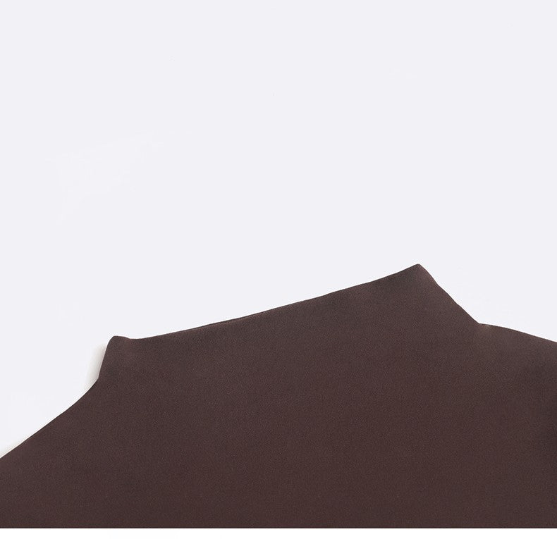 SOISOU 5 Colors Half-High Collar Slim Fit Yoga Top Women's Pilates Pullover Sports Long Sleeve High Elastic Fitness T Shirt