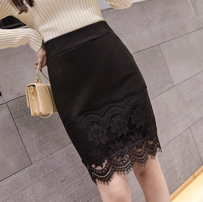 High-Waisted Slim-Fit Fresh A-Line Skirts 2025 Summer New Lace Short Plus Size Skirts Stylish INS Style Bodycon Skirt